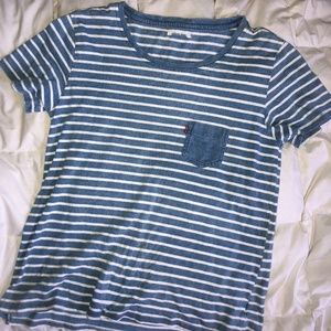 Womens Blue and white Levi Tshirt